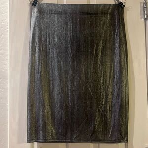 Women’s slate, silver color, stretchy skirt